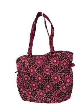 Vera Bradley Retired Raspberry Medallion Glenna Satchel Shoulder Bag Purse